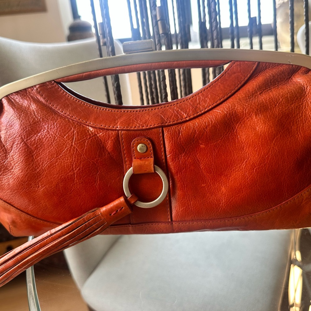 Stylish Latico NJ Orange 
 Real Leather Clutch - Picture 3 of 15